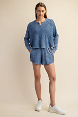 Casual Bliss Mineral Wash Shorts