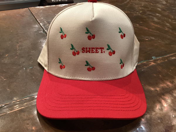 Sweet Cherry Embroidered Hat