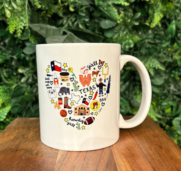 Texas Heart Coffee Mug