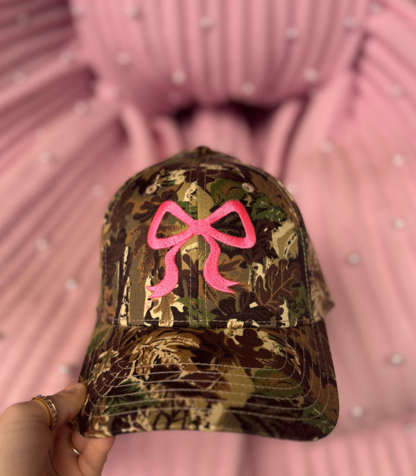 Bow Embroidered Hat