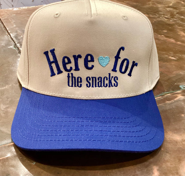 Here For The Snacks Embroidered Hat