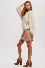 Corduroy Mini Skirt