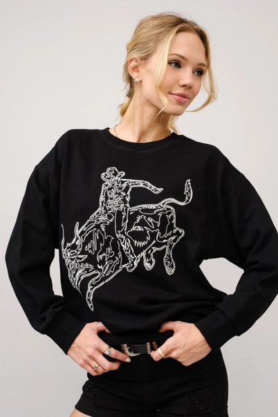 Western Pullover Sweatshirt