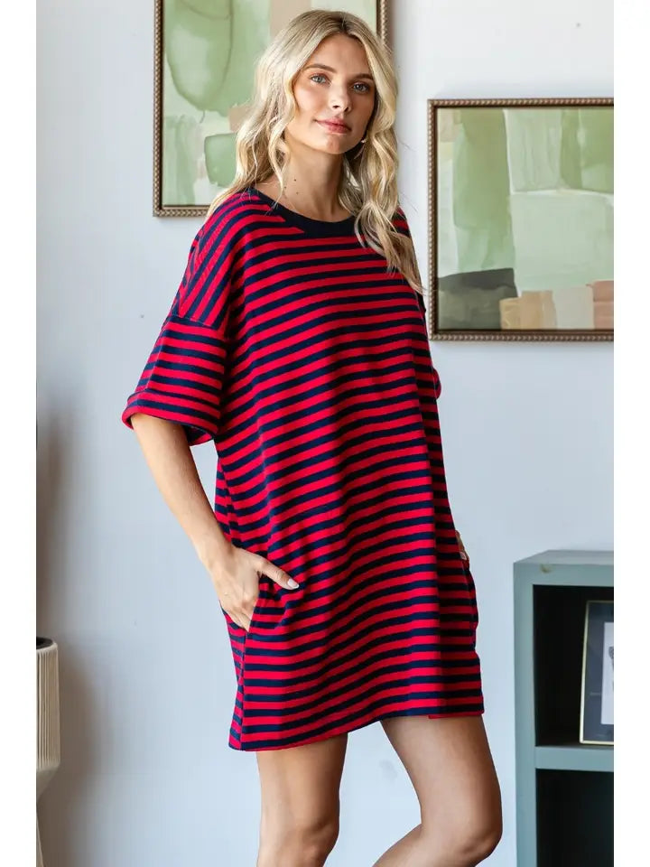 Striped Love Pullover Dress