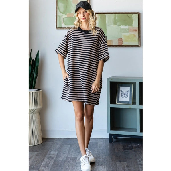 Striped Love Pullover Dress