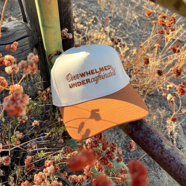 Overwhelmed & Undercaffeinated Embroidered Hat