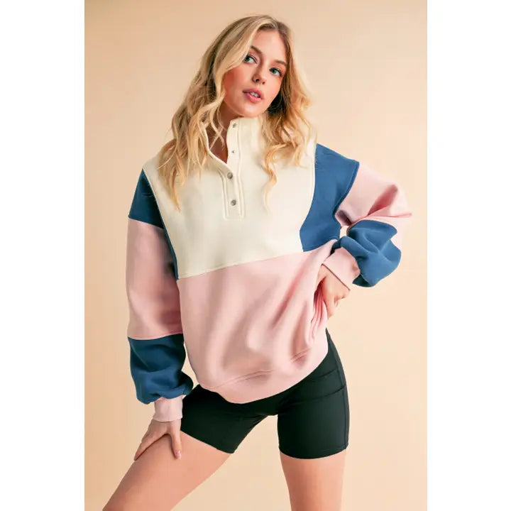 She's All That Colorblock Pullover