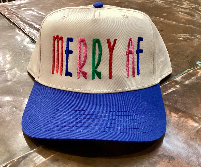 Merry AF Embroidered Hat