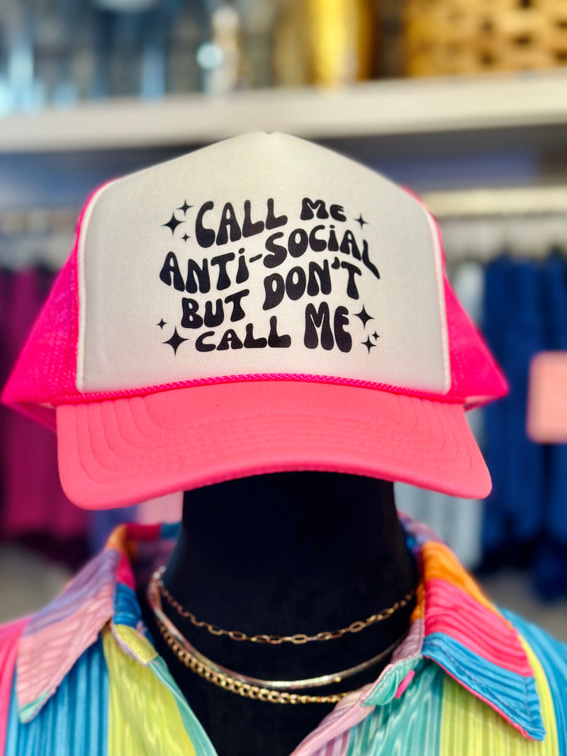 Anti-Social Trucker Hat - BarBelles Boutique