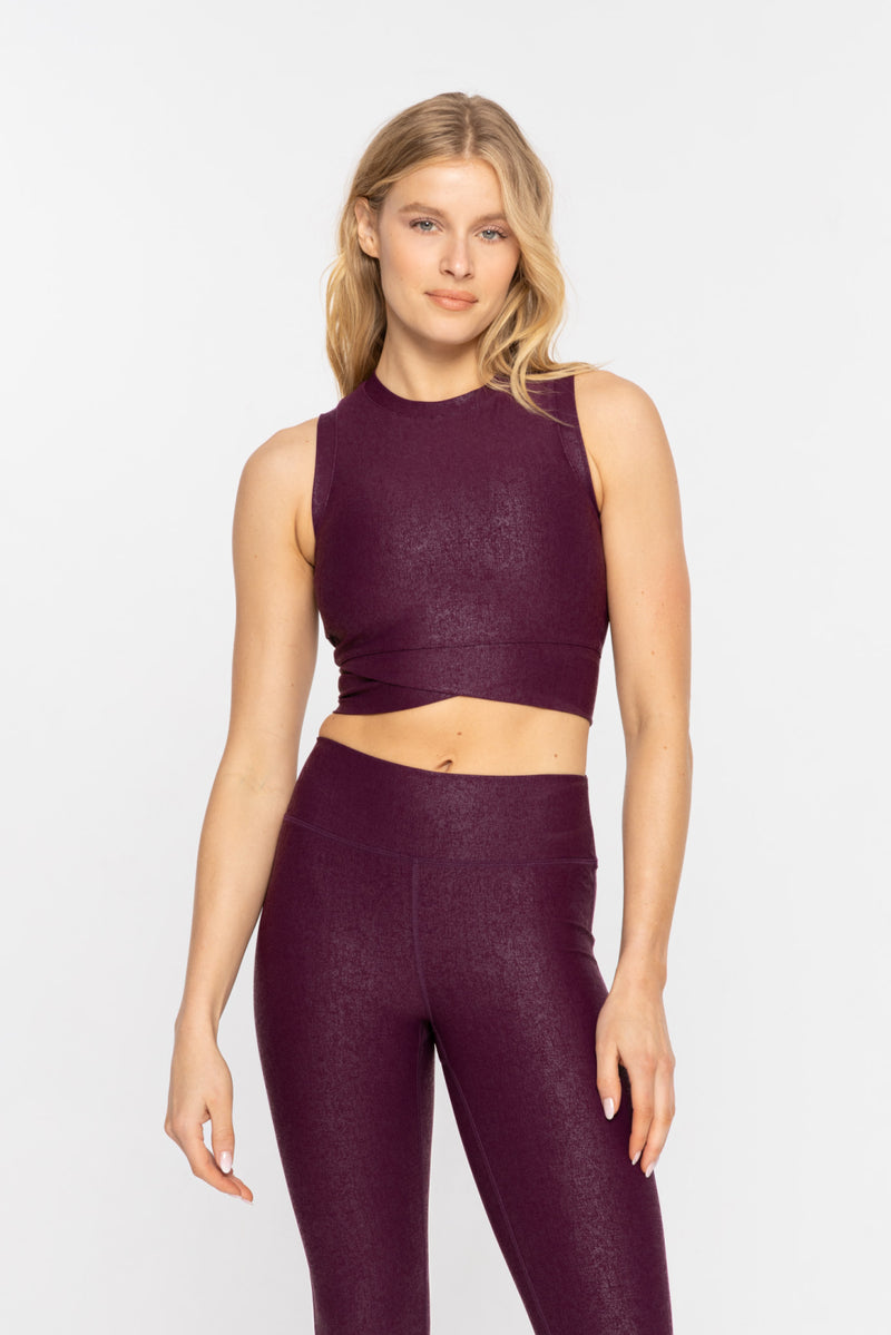 Glossy Glam Leather Active Top