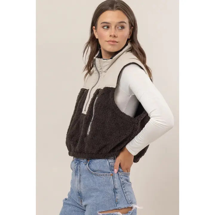 Looking Cute Faux Puffer Vest