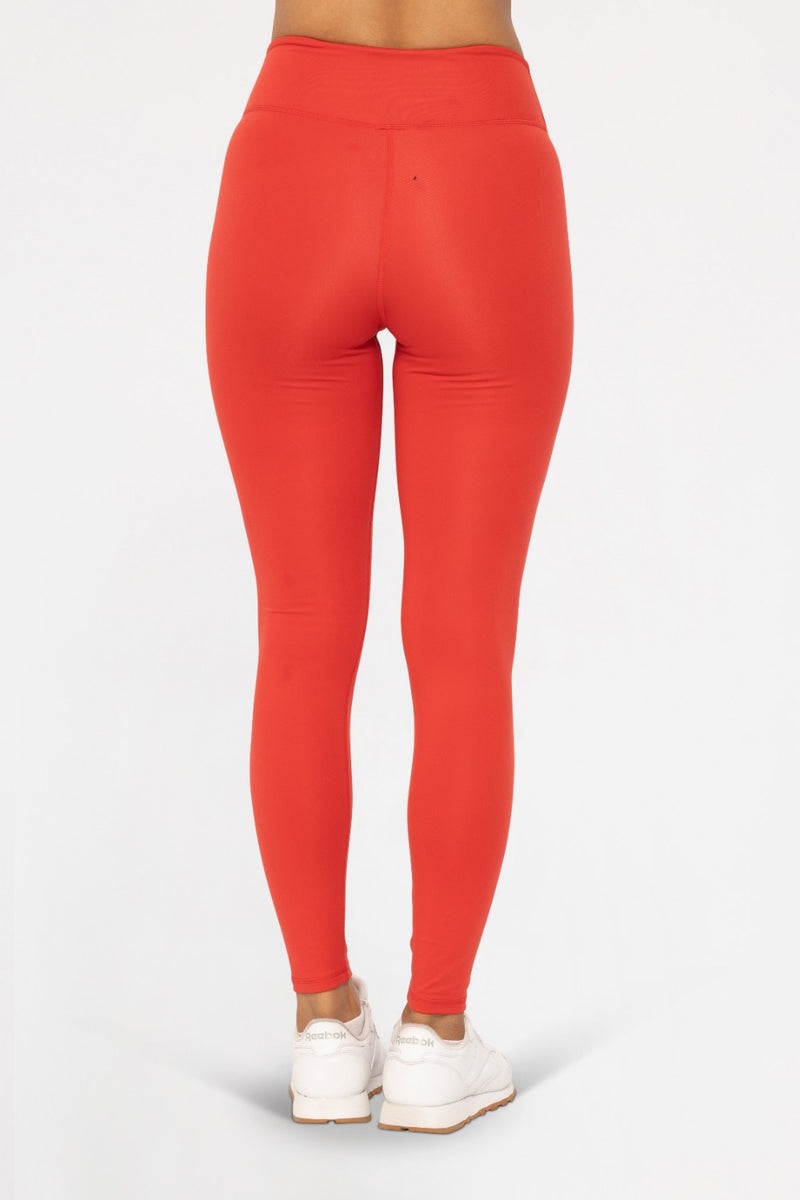 Super Soft Red Venice Crossover Leggings