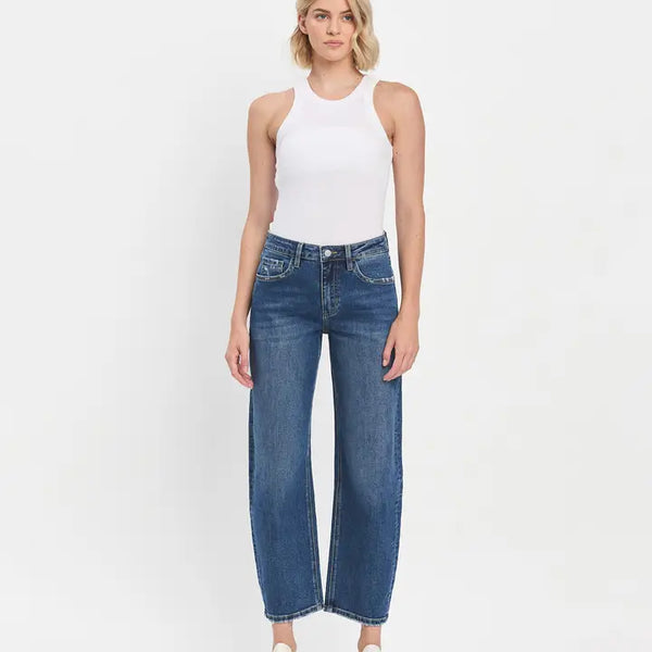 High Rise Barrel Jeans