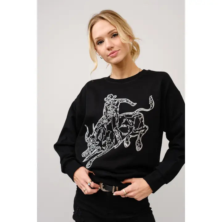 Western Pullover Sweatshirt