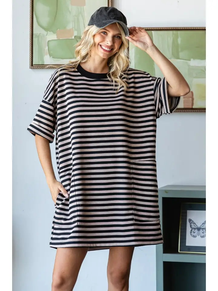 Striped Love Pullover Dress