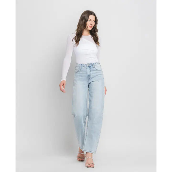 Super High Rise Barrel Leg Jeans