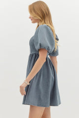 Denim Dazzle Babydoll Dress