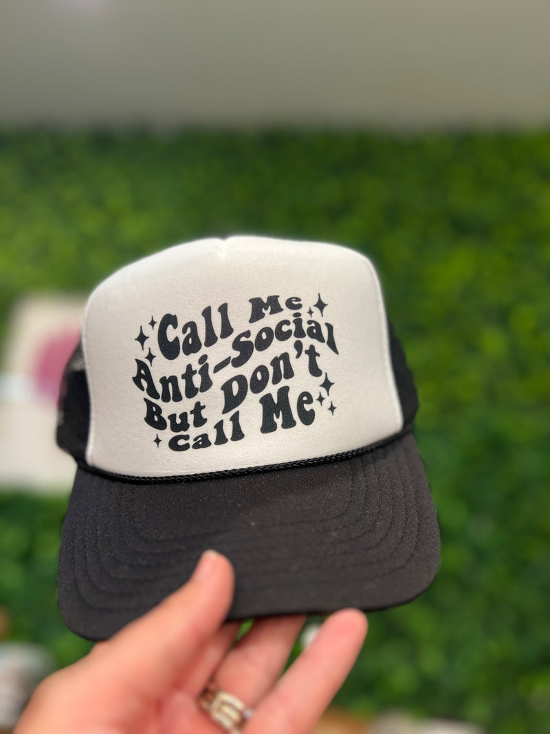 Anti-Social Trucker Hat - BarBelles Boutique