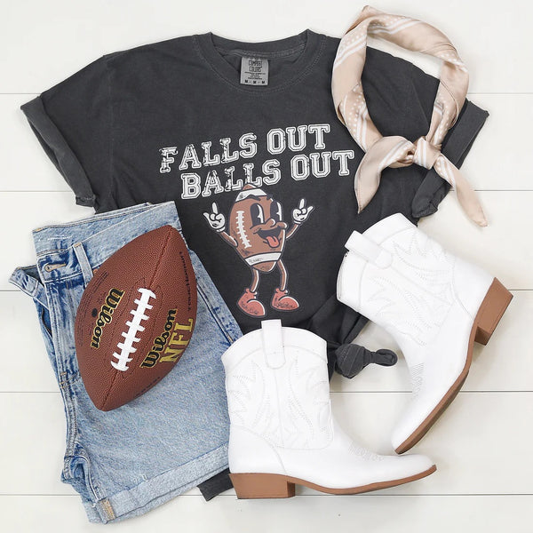 Falls Out Balls Out Tee - BarBelles Boutique